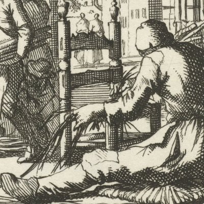 Le chaisier (De Stoelemaaker, Livre des métiers, 1694) - Luyken