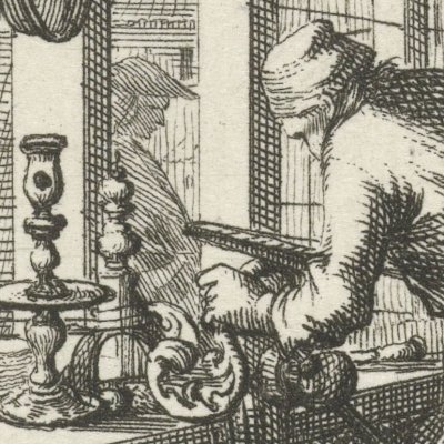 Le bronzier (De Geelgieter, Livre des métiers, 1694) - Luyken