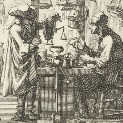 Fabricant de balances (De Balansemaaker, Livre des métiers, 1694) - Luyken