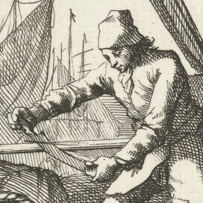 Le gréementier (De Boom maaker, Livre des métiers, 1694) - Luyken