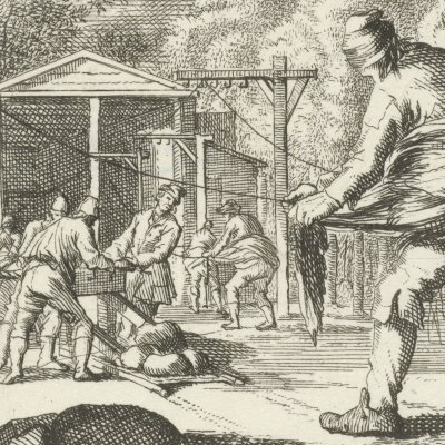 Le cordier (De Lyn draaier, Livre des métiers, 1694) - Luyken