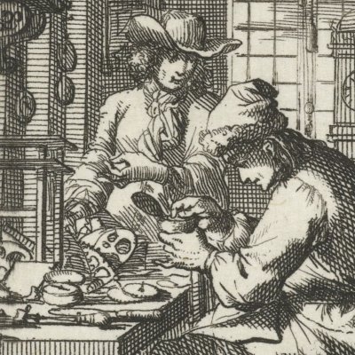 L’horloger (De Orlosimaaker, Livre des métiers, 1694) - Luyken