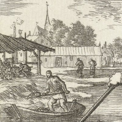 Le tourbier (De Veender, Livre des métiers, 1694) - Luyken