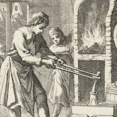 L’argentier (De Silversmit, Livre des métiers, 1694) - Luyken