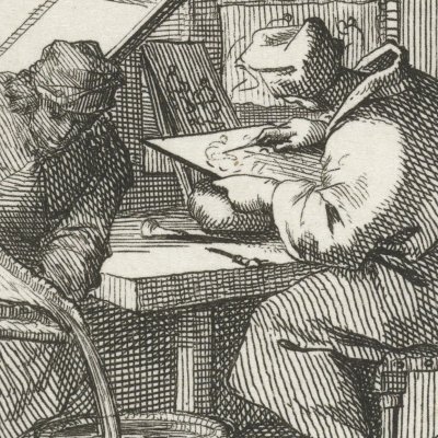 Le graveur d’eaux-fortes (De Plaatsnyder, Livre des métiers, 1694) - Luyken