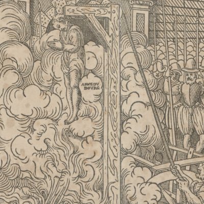 Anne du Bourg brûlé en place de Grève le 21 décembre 1559 - Tortorel & Perrissin
