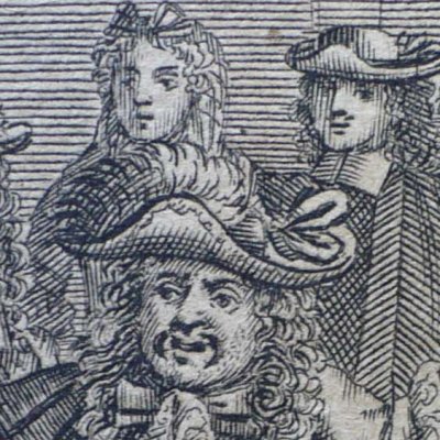 L’Impromptu de Versailles, frontispice (Molière, VI, 1682) - Brissart