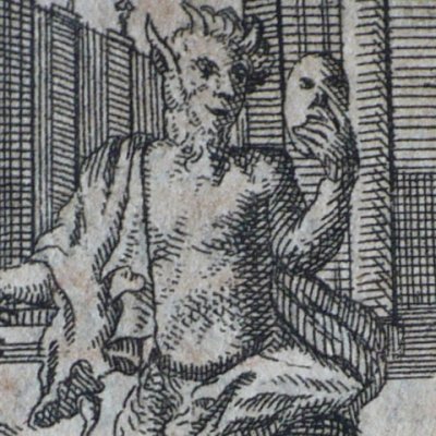 Satyre en scène (Moliere trad. Castelli, II, 1740)- Brühl