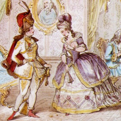 Henrietta as an officer (Casanova Memoirs, fig. 22) - after Julius Nisle