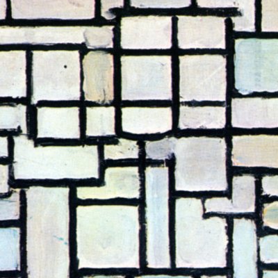 Composition en bleu, gris et rose - Mondrian