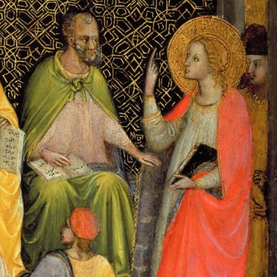 Dispute de Catherine d’Alexandrie devant Maxence - Bicci di Lorenzo