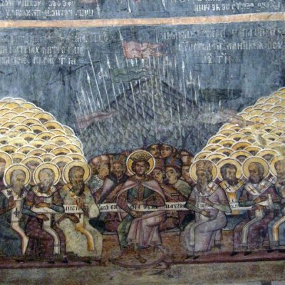 The Council of Nicaea in 325 (Stavropoleos Monastery, Bucharest)