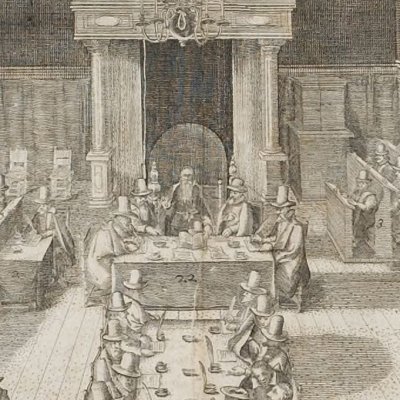 Le synode de Dordrecht en 1618 - Hellen d’après Venne