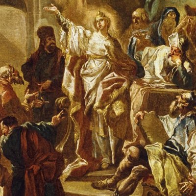 Dispute de Catherine d’Alexandrie devant les 50 philosophes païens - Kracker