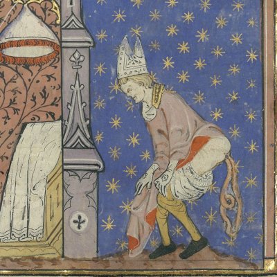 La mort d’Arius (V. de Beauvais, Speculum historiale, Ars5080)