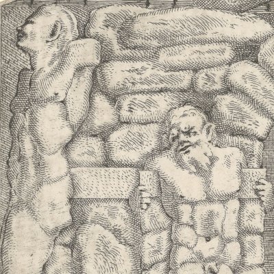 Cryptoportique de la grotte du jardin des pins - Léon Davent d’après Primatice