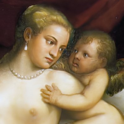 Vénus et Cupidon avec un chien et une perdrix - Titien