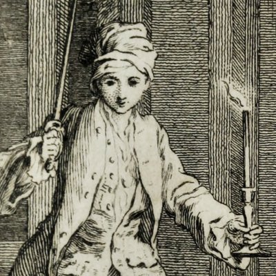 Terreur du Grenadier à l’apparition de Jones (Tom Jones, 1750) - Gravelot