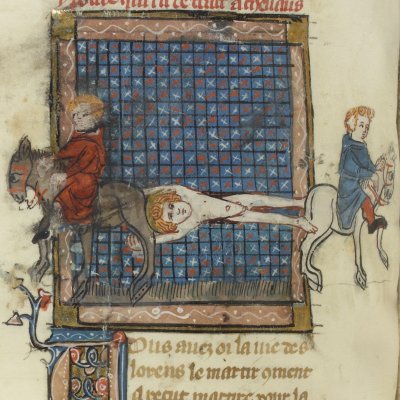 Martyre de saint Hippolyte (J. de Voragine, La Légende des saints, Bnf Fr185) - Jeanne de Montbaston