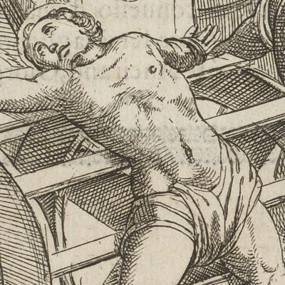 Roue pour les précipices (Tratt. de gli instr. di martirio, 1591) - G. Guerra