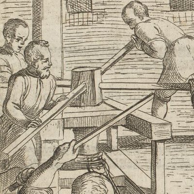 Poulie et presse (Tratt. de gli instr. di martirio, 1591) - G. Guerra