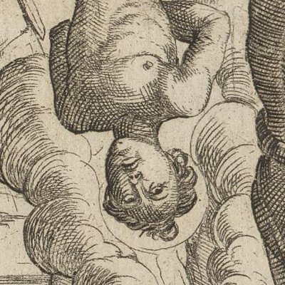 Au-dessus d’un feu (Tratt. de gli instr. di martirio, 1591) - G. Guerra