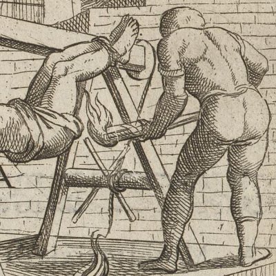 Martyrs suspendus (Tratt. de gli instr. di martirio, 1591) - G. Guerra