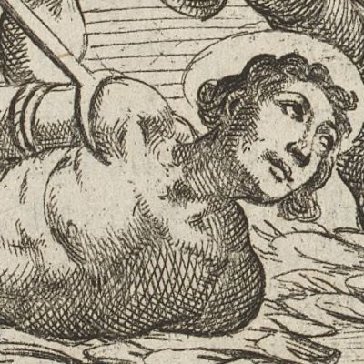 Chaux vive, éclats de poterie (Tratt. de gli instr. di martirio, 1591) - G. Guerra