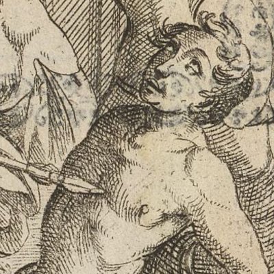 Poignard, flèches, hache (Tratt. de gli instr. di martirio, 1591) - G. Guerra