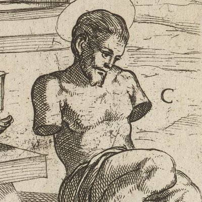 Scie, membres coupés (Tratt. de gli instr. di martirio, 1591) - G. Guerra