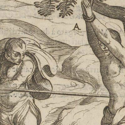 Transpercé d’un pieu (Tratt. de gli instr. di martirio, 1591) - G. Guerra