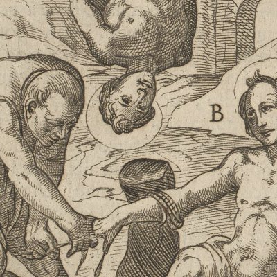 Lié par chaque jambe (Tratt. de gli instr. di martirio, 1591) - G. Guerra