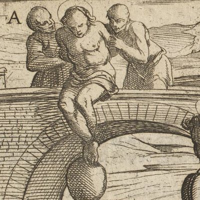 Jeté dans un puits (Tratt. de gli instr. di martirio, 1591) - G. Guerra