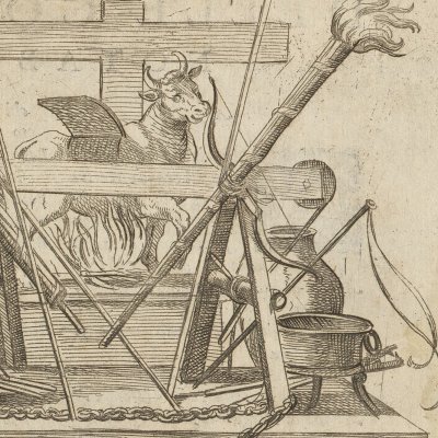 Trophée d’instruments (Trattato de gli instrumenti di martirio, 1591) - G. Guerra