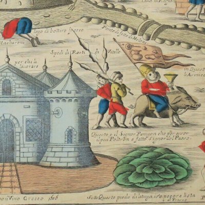 Description du Pays de Cocagne où qui ne travaille pas gagne plus - at Remondini