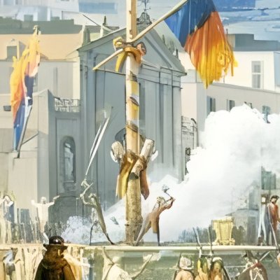 Destruction de l'arbre de la liberté sur le largo di Palazzo à Naples en juin 1799 - S. X. della Gatta