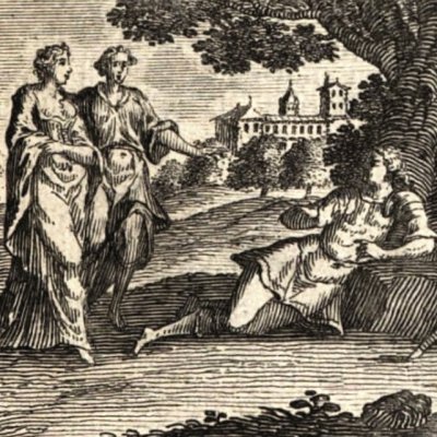 Philonice & Elize font une rencontre (Cabinet des fées T8, Tyr. des Fées, 1730)