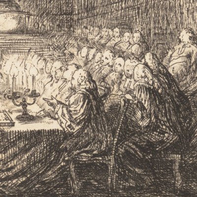 Une conférence des avocats - Gabriel de Saint-Aubin