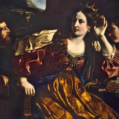 Sémiramis à sa toilette apprend la révolte des Babyloniens (version de Boston) - le Guerchin