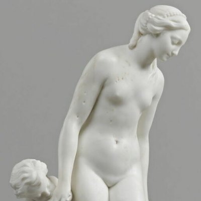 Pygmalion au pied de sa statue, à l’instant où elle s’anime (Louvre) - Falconet