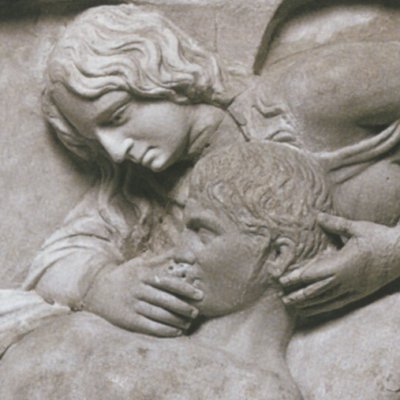 La mort de Méléagre (sarcophage romain, version du Louvre)