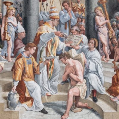 Le baptême de Constantin - Giulio Romano et Francesco Penni