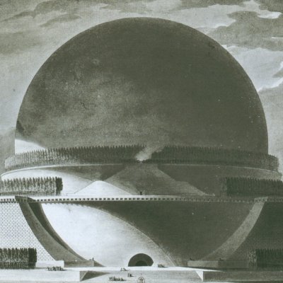 Projet de Cénotaphe à Newton : élévation perspective - Étienne-Louis Boullée