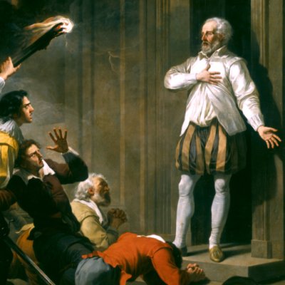 L’amiral de Coligny en impose à ses assassins - Suvée
