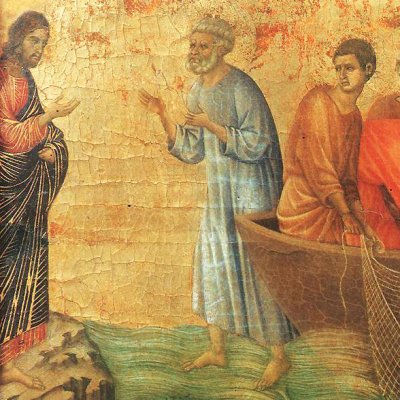 Apparition du Christ au lac Tibériade, dit aussi La pêche miraculeuse - Duccio