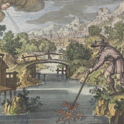Corail dans l’eau & à l’air comme Pierre (Michel Maier, Atalanta Fugiens, 1618)