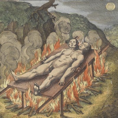 The dark hermaphrodite calls for fire (Michel Maier, Atalanta Fugiens, 1618)