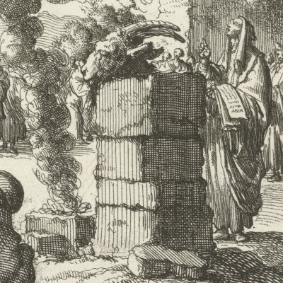40 chrétiens martyrisés par les Lombards en 566 (Luyken, Théâtre des Martyrs)