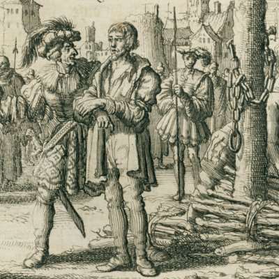 William White, prêtre, brûlé à Norwich, 1428  (Luyken, Théâtre des Martyrs)