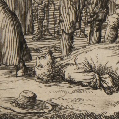 Heinrich Summer & Jakob Mandel noyés à Baden, 1582 (Luyken, Théâtre des Martyrs)